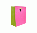Two Colors Paper Bag - Pink and Green